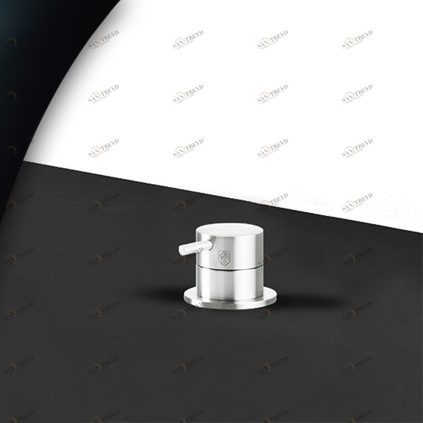 Смеситель для раковины сталь глянцевая с белой ручкой Toki Radomonte TKI12LCIL21