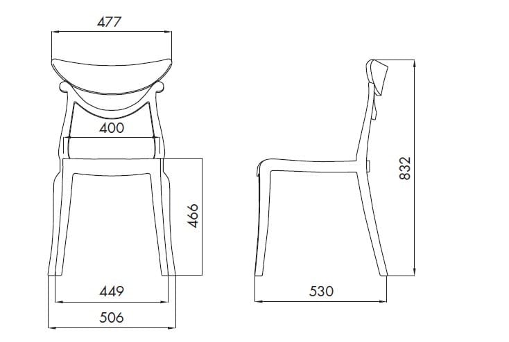 Штабелируемый стул nylon® ALMA DESIGN ARCH-00137433 - Вид №9