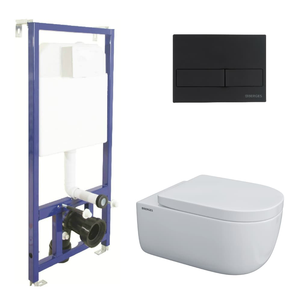 043234 Подвесной унитаз настенный Белый BERGES  Турция 