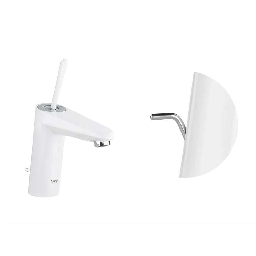 Смеситель для раковины Eurodisc Joy M однорычажный цвет белый 80158238 STLM-2190459 Grohe Eurodisc Joystick - Вид №1