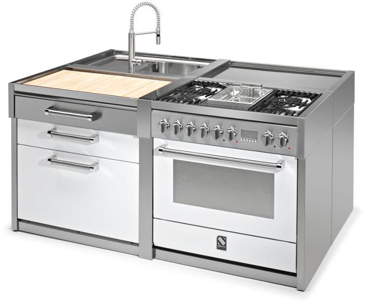 Steel Отдельностоящая кухня из нержавеющей стали Genesi sun-id-1347624 - Вид №1