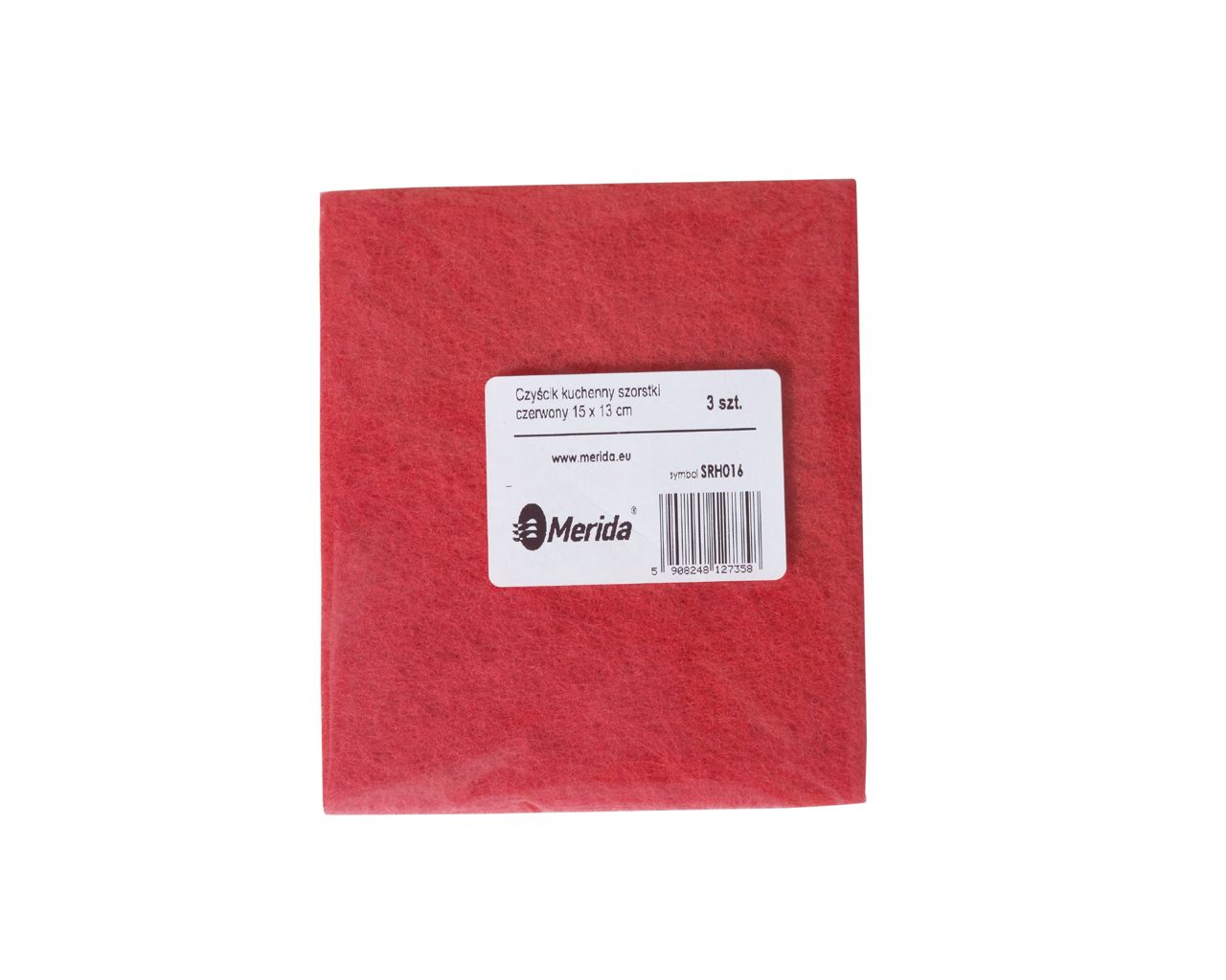 SRH016 Салфетка для грубой очистки красная, 15 x 13 см, 3 шт. в упаковке Merida 