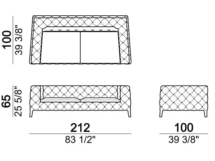Кожаный диван capitonné Arketipo ARCH-00083049 - Вид №4