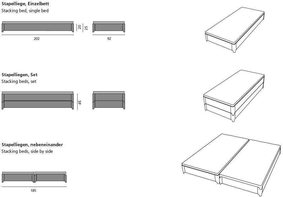 more Штабелируемая кровать из алюминия sun-id-1419185 - Вид №5