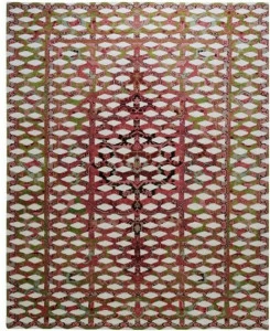 I + I Прямоугольный коврик из шерсти и хлопка с геометрическими мотивами  C 67d