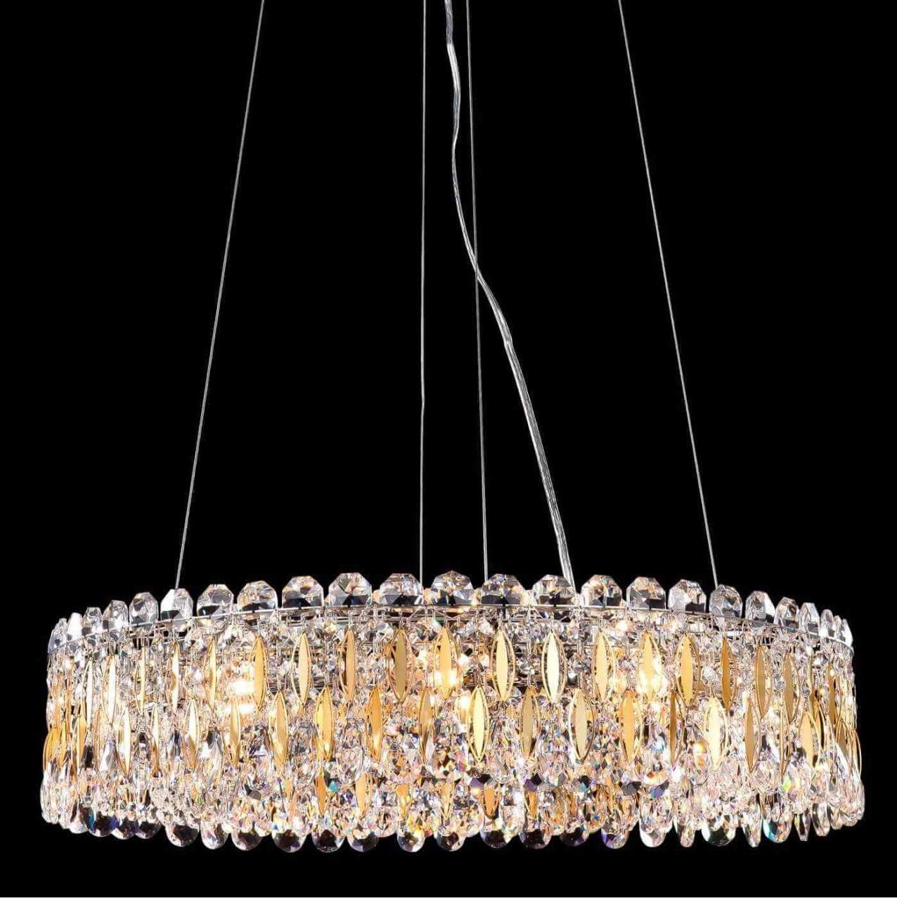 Подвесная люстра Crystal Lux Lirica SP10 D610 Chrome CRYSTAL LUX ДИЗАЙНЕРСКИЕ, LIRICA 138885 Золотой  - Вид №2