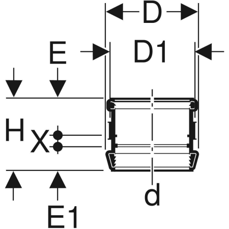 310.002.14.1 Опорно-компенсаторная муфта Geberit Silent-db20 Geberit  - Вид №2