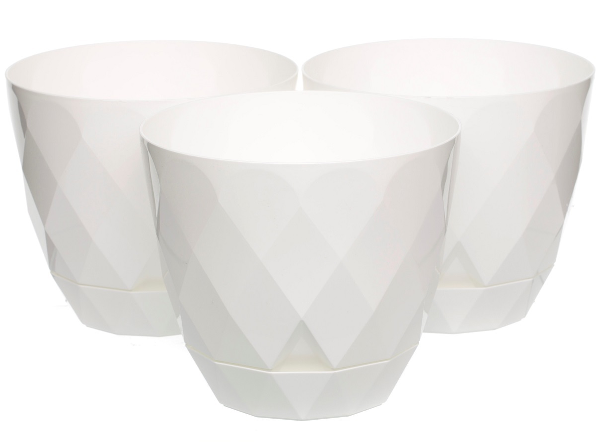 Горшок для цветов Rico 2.4L White NAVAKO 16028 - Вид №3