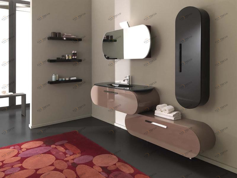 LASA IDEA Настенная тумба под умывальник с ящиками Flux_us sun-id-1399422