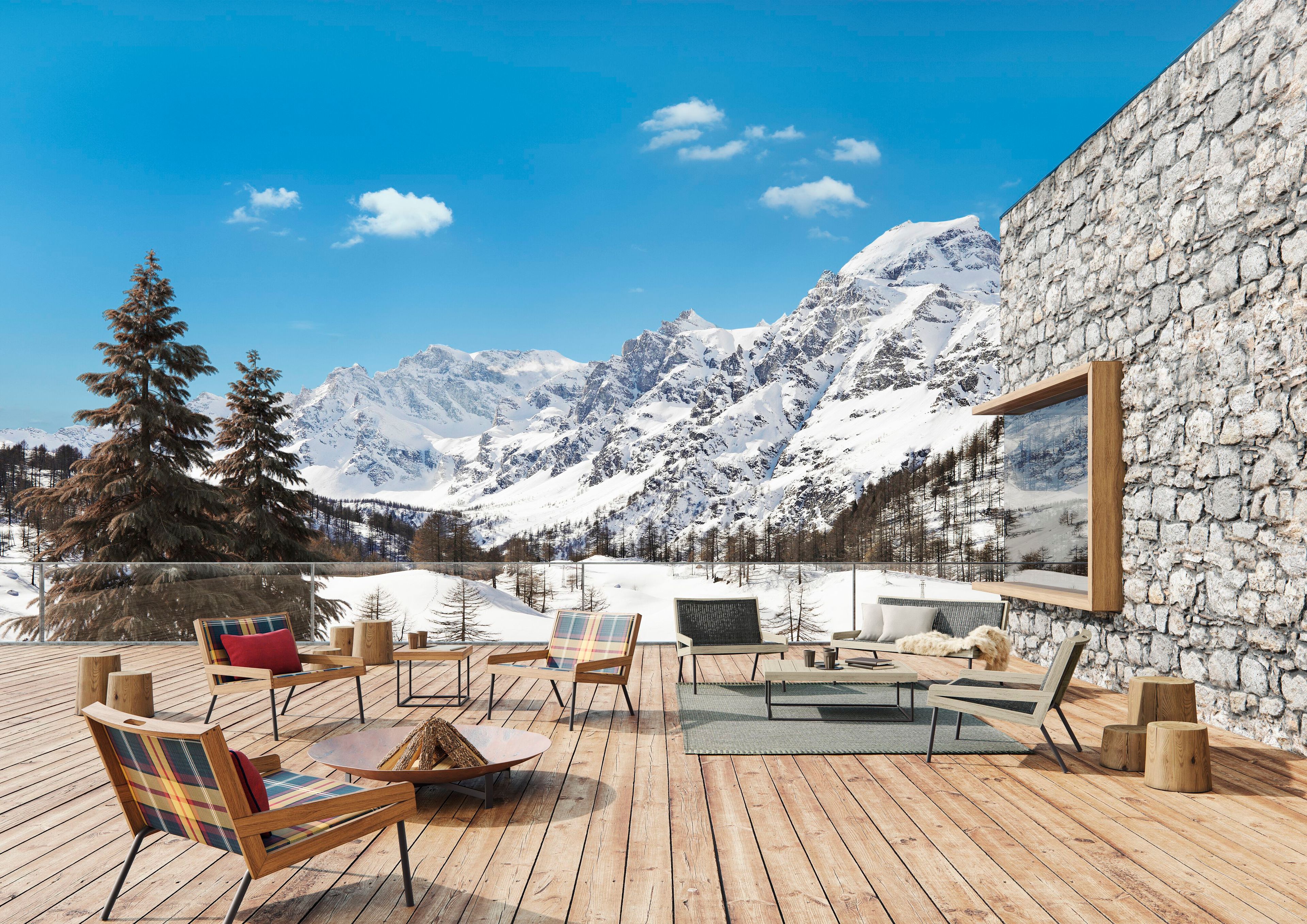 Кресло для сада из технической ткани с подлокотниками Ethimo открытый ARCH-00002270 - Вид №2