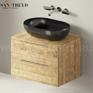 Flaminia BOX Настенная тумба для раковины 70 см с 2-мя ящиками BX809.WW
