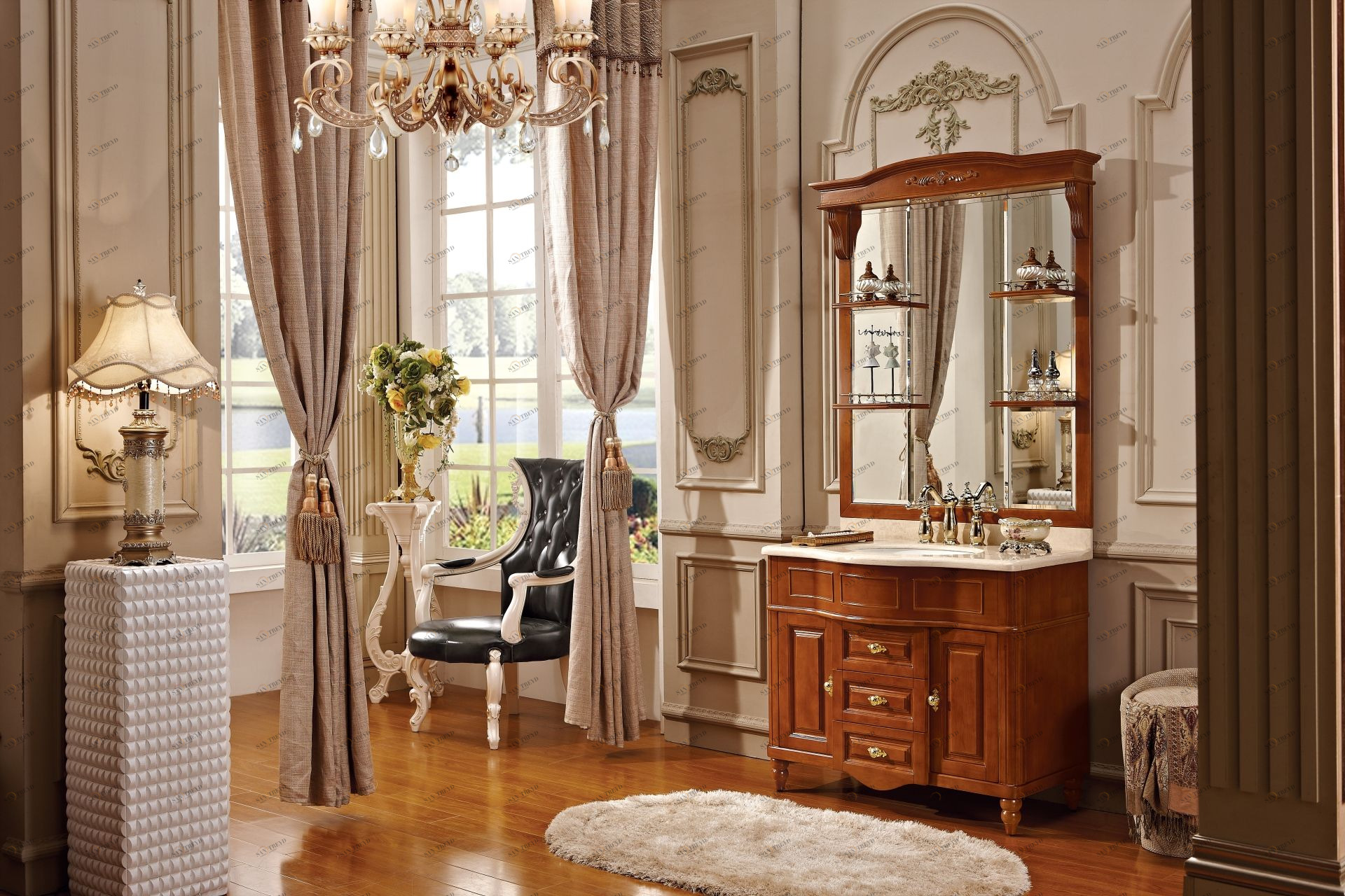 Зеркало MEDICI 120 арт. TS-ME912-M-DN Темный орех Tessoro TSME912MDN