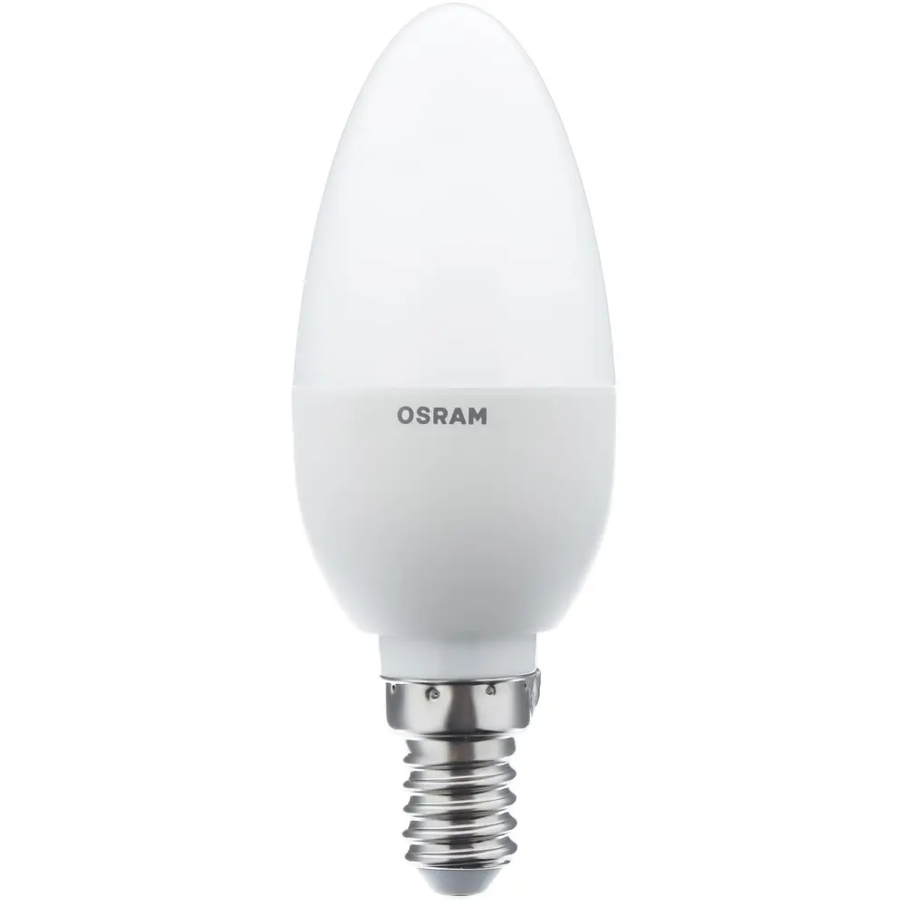Лампа светодиодная Osram свеча E14 6 Вт 470 Лм свет тёплый белый STLM-2123867