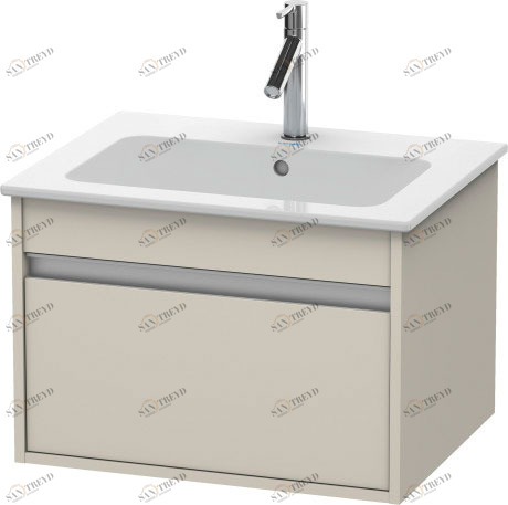 KT641809191 Тумбочка подвесная Ketho #KT6418 600 x 475 мм Серо-коричневый декор Duravit