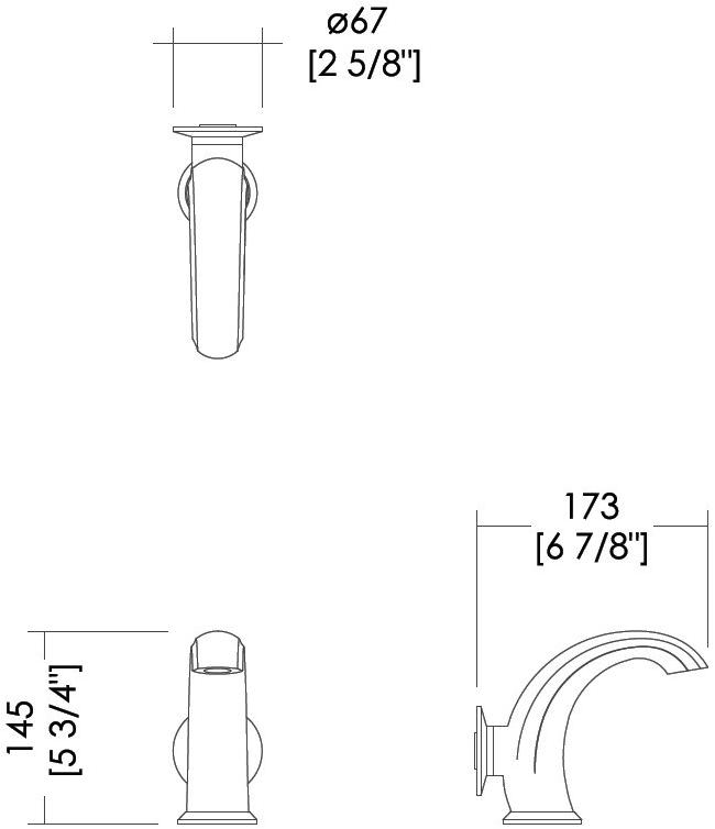 Devon&Devon Стенной излив Royal Exc-ry111 - Вид №1