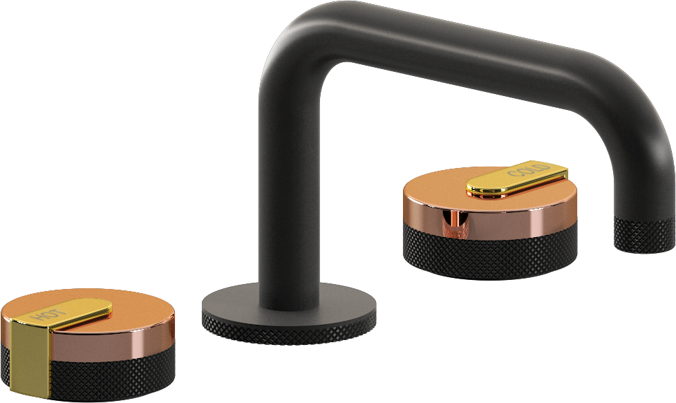 E-11510-R1RG-L1AU-BK Смеситель для умывальника на 3 отвертия GRAFF MOD+