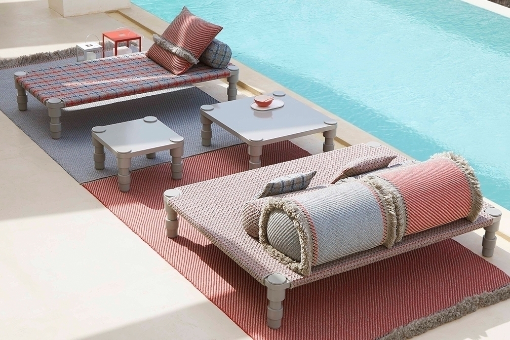 070778 Подушка-ролл GL Diagonal almond-red большая GAN Garden Layers - Вид №2