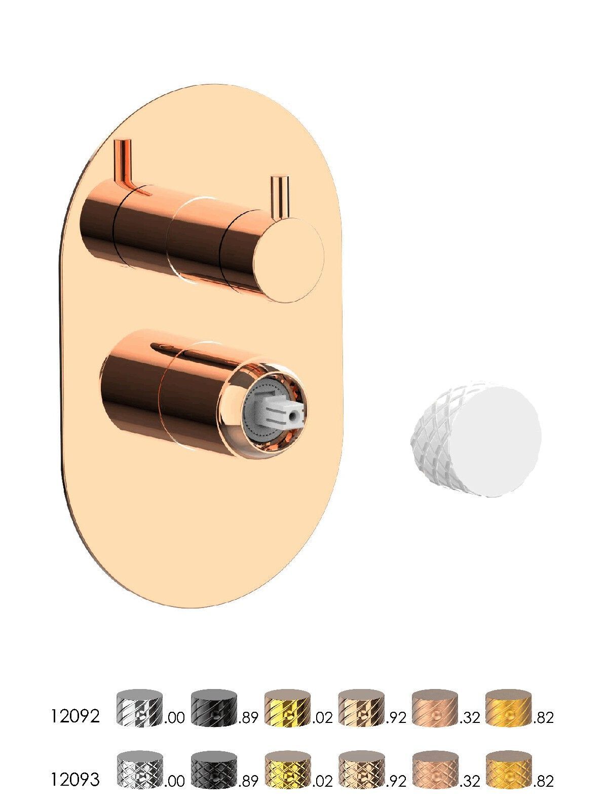 Встраиваемый однорычажный смеситель для душа с переключателем Rubinetterie Frattini Pepe XLS ARCH-00140714 - Вид №13