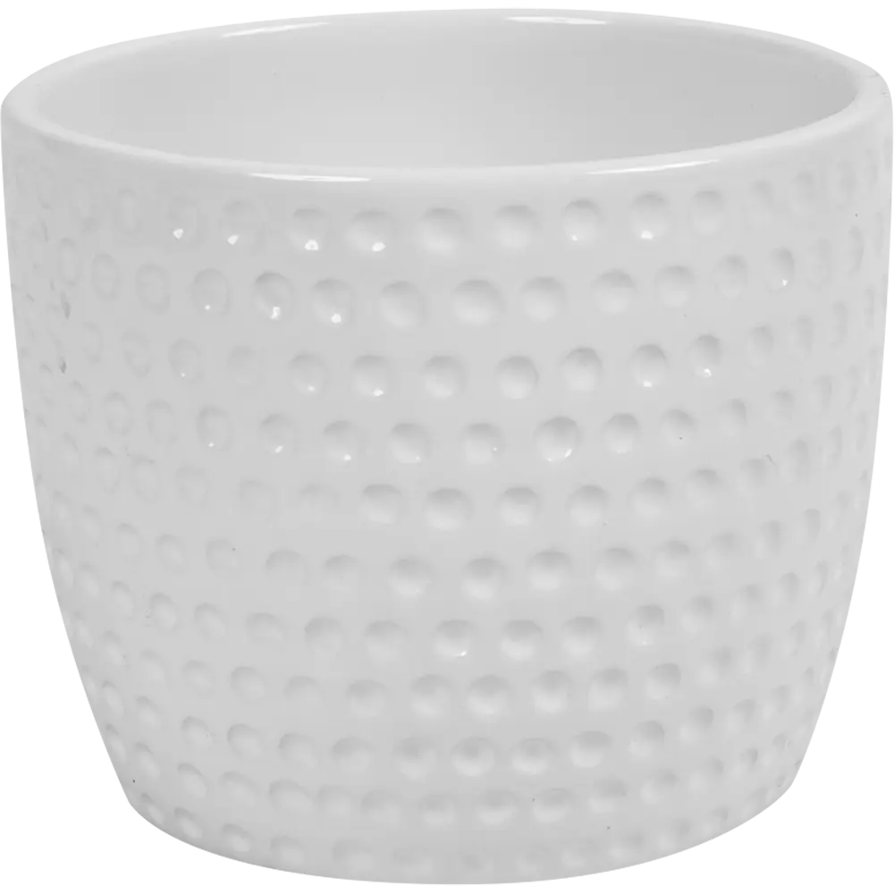 Кашпо для цветов ø12 h9.7 см v1.09 л керамика белый GARDEN SHOW STLM-2183957