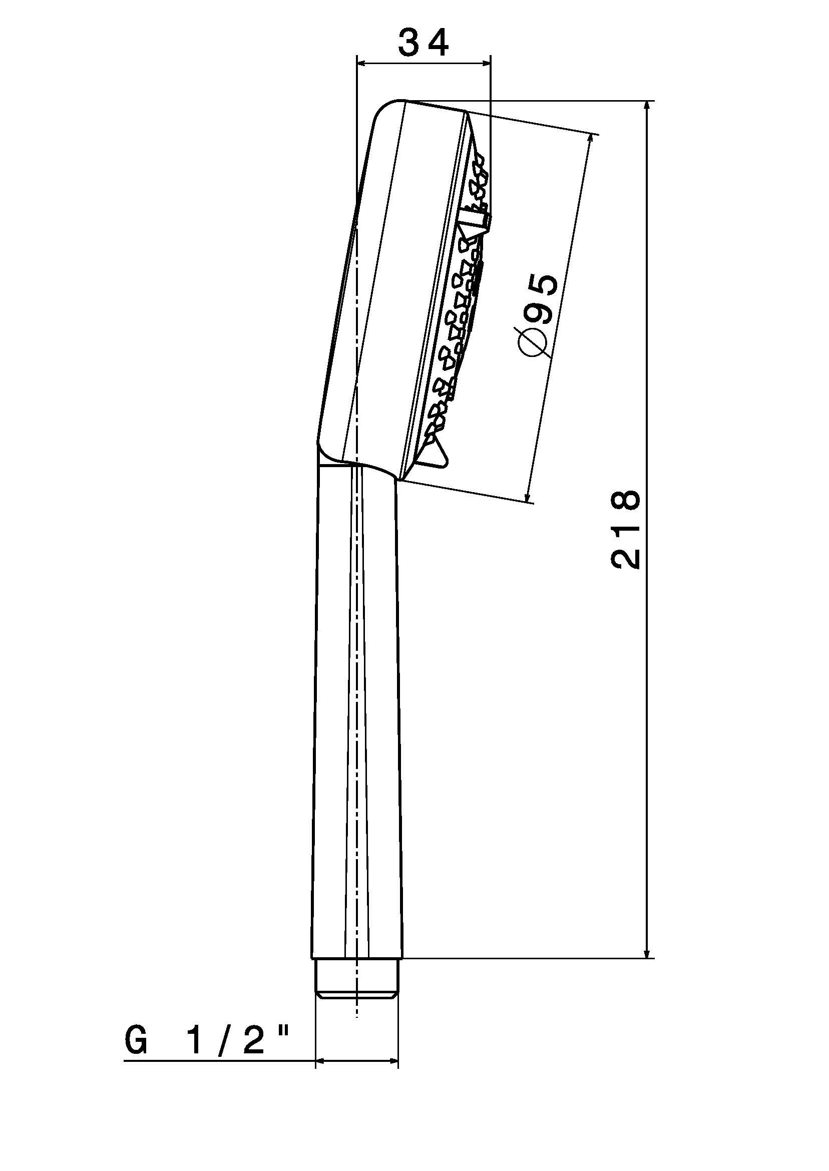 4 струи ABS ручной душ Newform набор для душа ARCH-00056417 - Вид №2