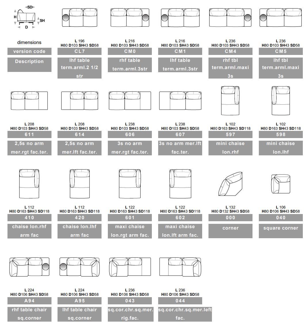 Модульный угловой диван из ткани Calia Italia Superior ARCH-00056221 - Вид №3
