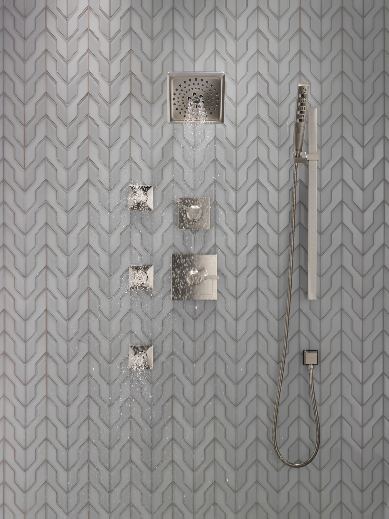 Квадратный спрей для тела HydraChoice® Square Body Spray Trim Delta Faucet T50210-SS - Вид №61