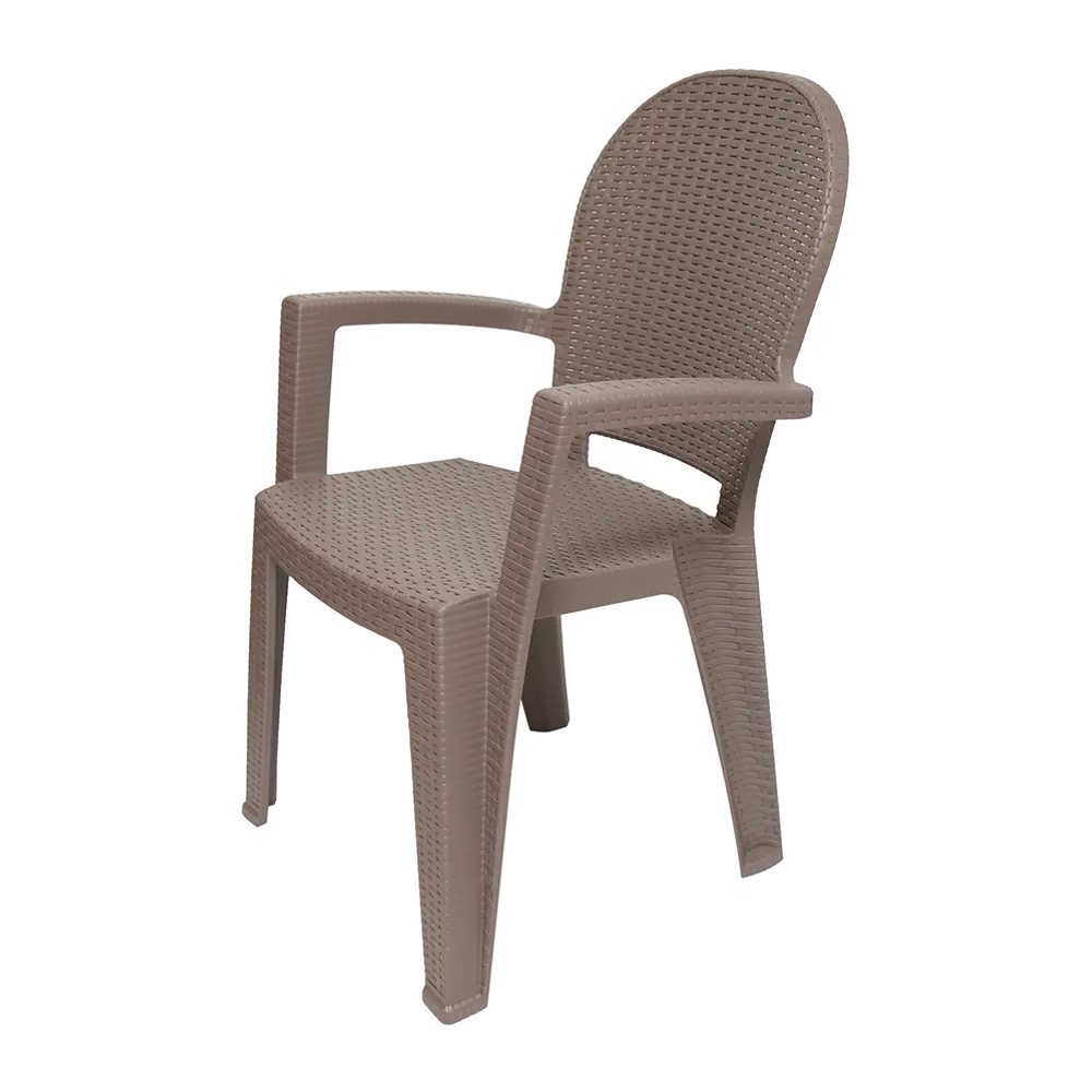 Стул садовый Ротанг СПР ТМ 59x91x52 см пластик темный мокко 89095053 STLM-2062002 Santreyd 