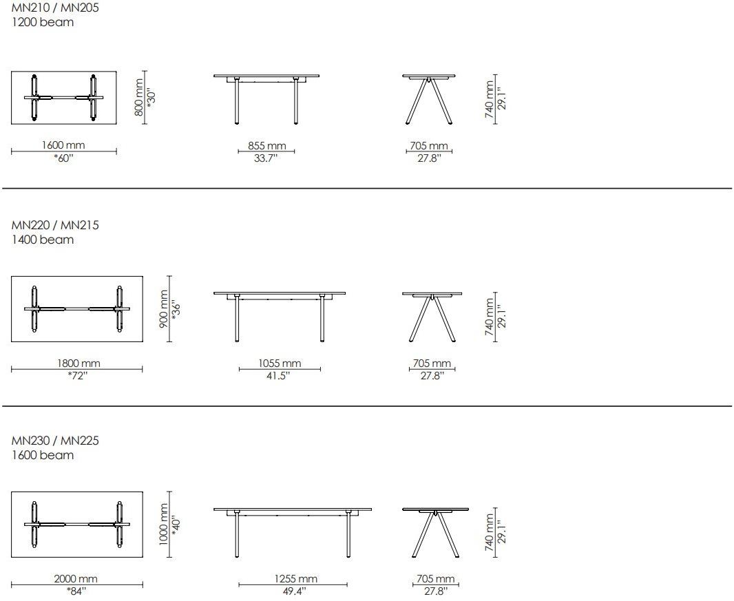 Howe Прямоугольный стол для совещаний из массива дерева Mn table series sun-id-1426533 - Вид №4
