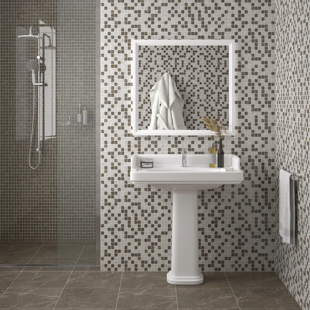 Мозаика настенная Kerama Marazzi Феррара-фоджа 20x50 см глянцевая цвет коричневый/серый 84407401 STLM-2151120 - Вид №5