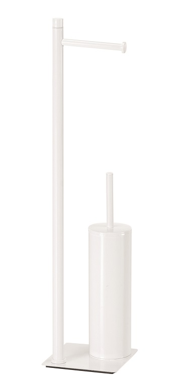 TR32(02) Gedy G-Trilly, стойка: бумагожержатель + металлический ерш, цвет белый матовый 