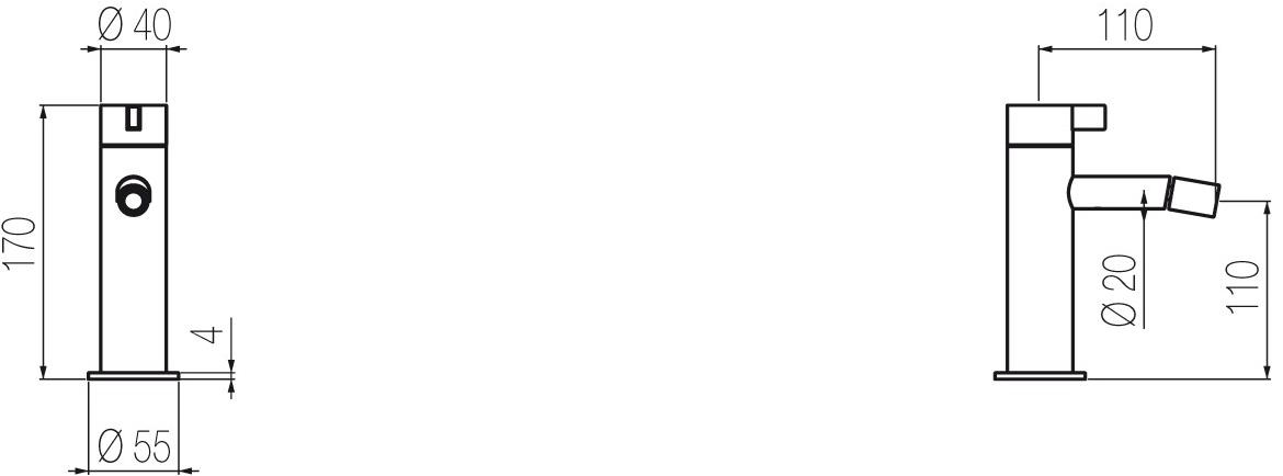 Radomonte Смеситель для биде, однорычажный, из нержавеющей стали Toox Txq4 - Вид №2