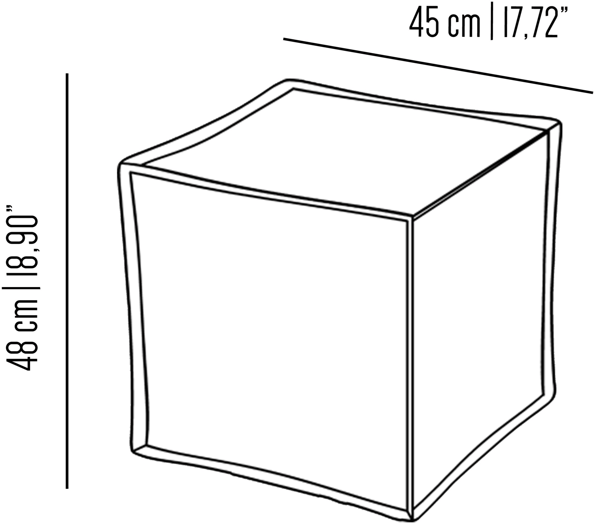 Il Bronzetto Квадратный железный пуф Soft iron Sir 03_a_b_c_d - Вид №5