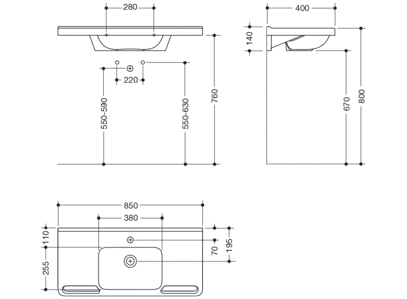 950.11.261 суета сует HEWI Waschtische  - Вид №2