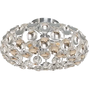 Люстра потолочная Lamplandia Mosca L1096-3, 3 лампы, 12 м², цвет серебристый