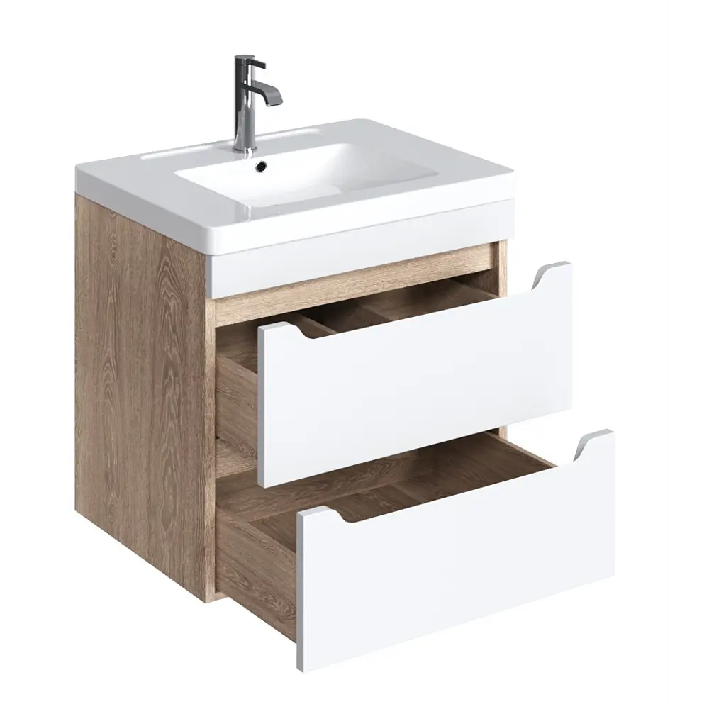 Santreyd Рондо — подвесная тумба для ванной 80 см в стиле белый/дуб 84408315 STLM-0049545 - Вид №3