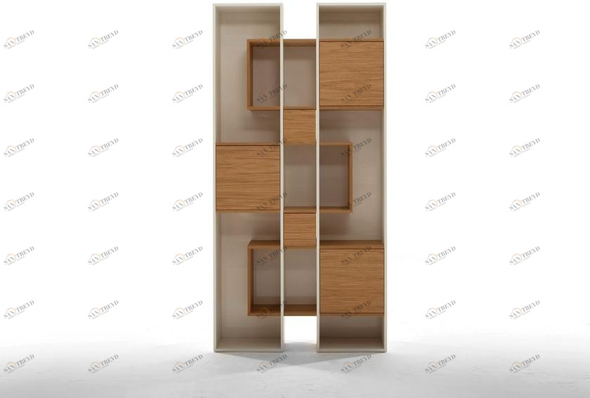 Tonin Casa Открытый отдельно стоящий деревянный лакированный стеллаж sun-id-1486073