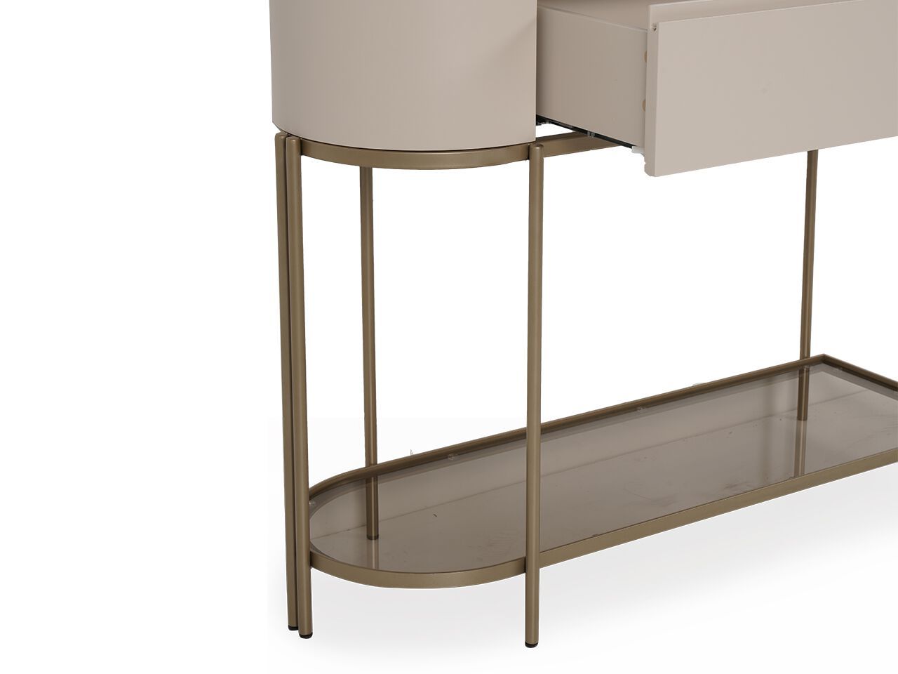 Деревянная и металлическая консоль с ящиком NDESIGN румяна ARCH-00003522 - Вид №1