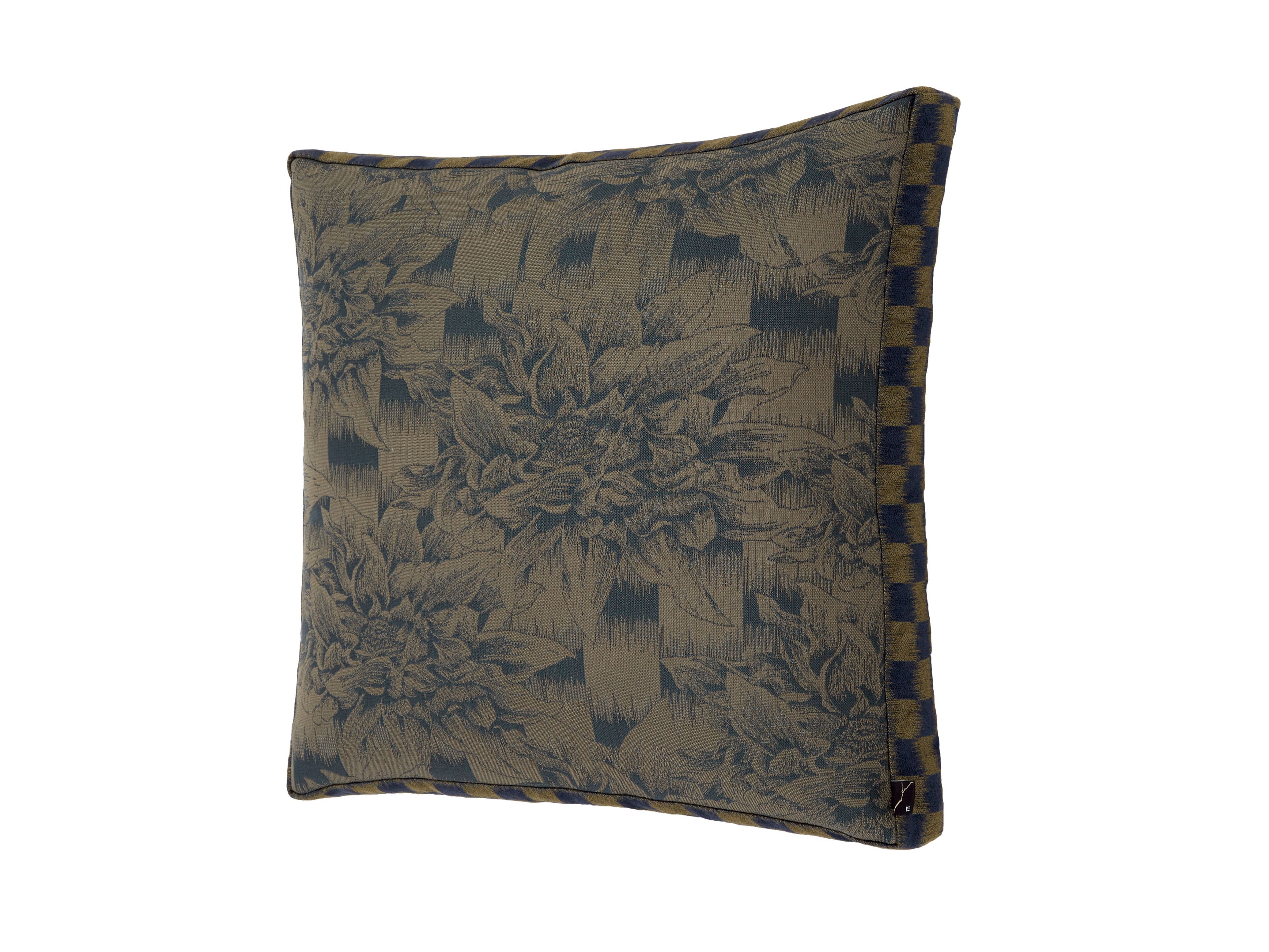 Квадратная подушка с цветочным рисунком K-3 Shogun Blue ARCH-00089230