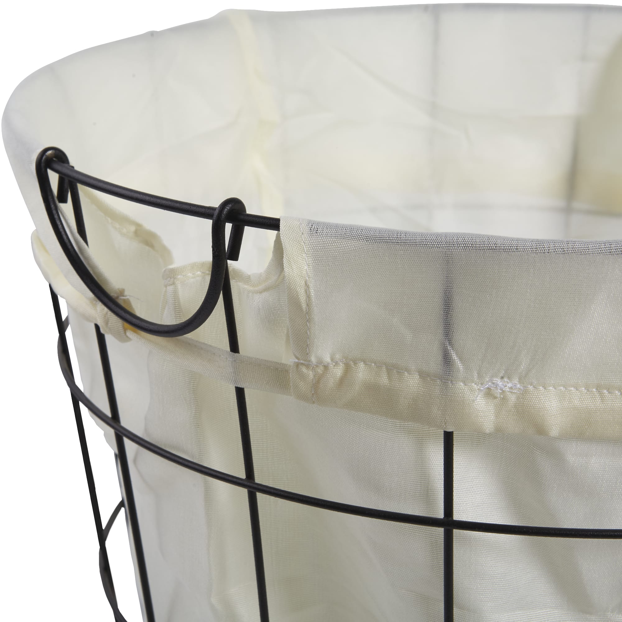 82411011 Корзина для белья с чехлом, 400x400x400 мм, цвет чёрный Аксессуары для ванных комнат Santreyd  - Вид №3