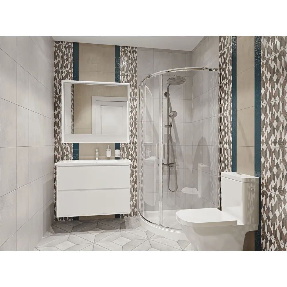 Плитка напольная Belani Stone Деко 41.8x41.8 см 1.4 м² цвет светло-серый 85514028 STLM-2074922  - Вид №3