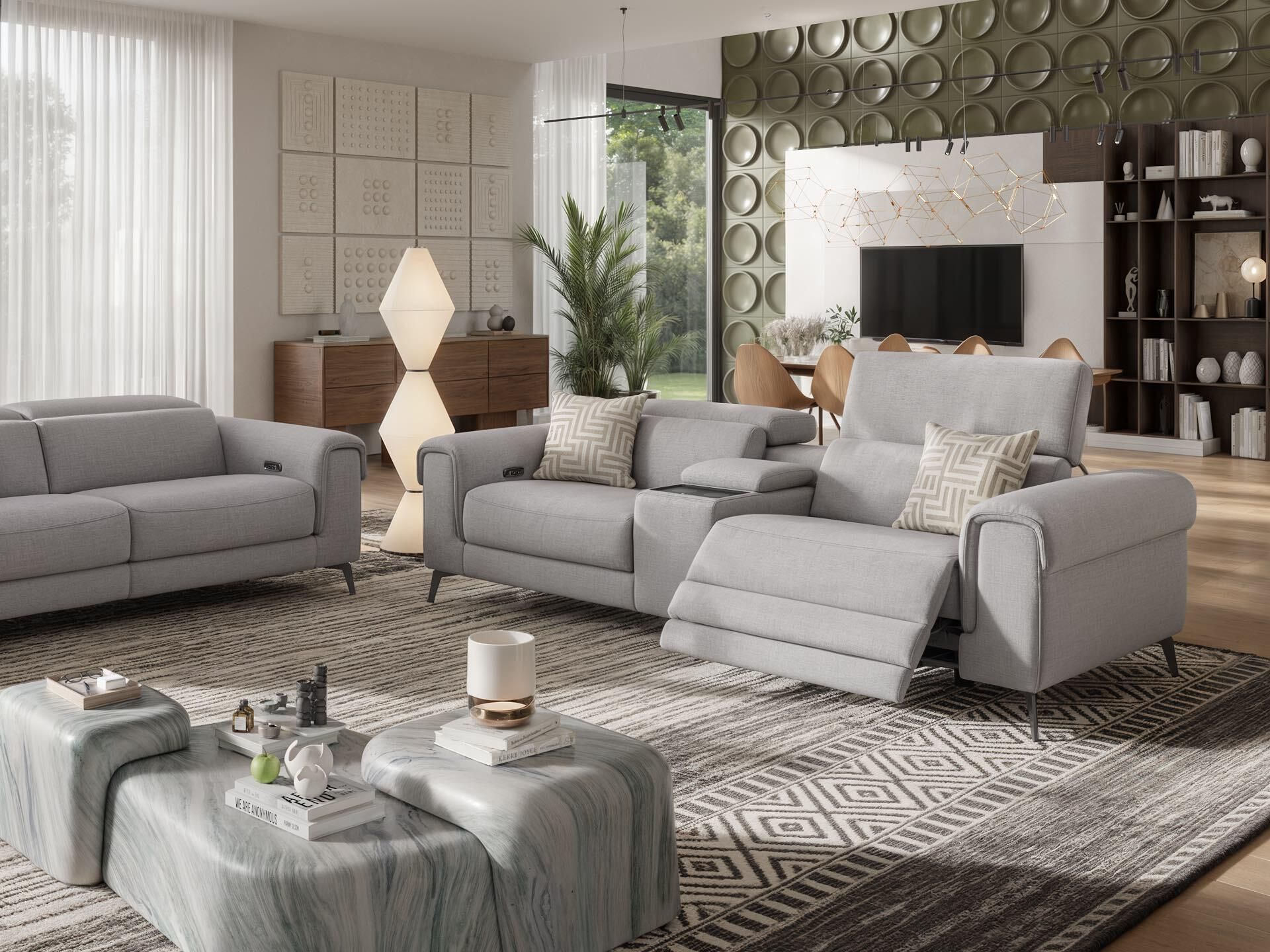 2 местный домашний кинотеатр ткань диван Sofanella Visso ARCH-00117113 - Вид №8