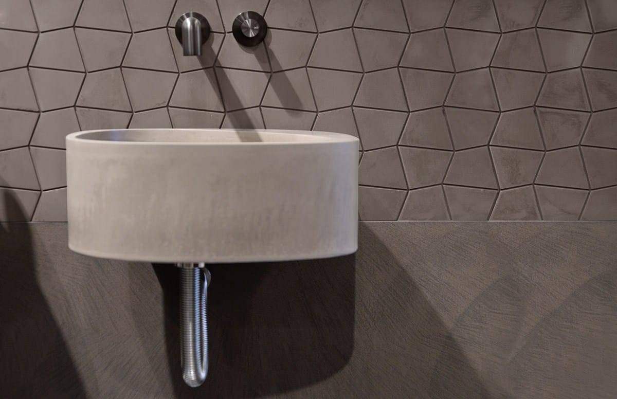 Бетонный одиночный подвесной умывальник Moab Elletre ARCH-00078215 - Вид №1