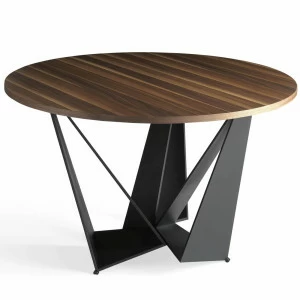 Обеденный стол круглый орех на стальном основании 150 см CT2061R-NOGAL от Angel Cerda ANGEL CERDA  241902 Орех;коричневый