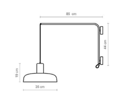 Регулируемая металлическая светодиодная настенная лампа luxcambra Arco ARCH-00065441 - Вид №1