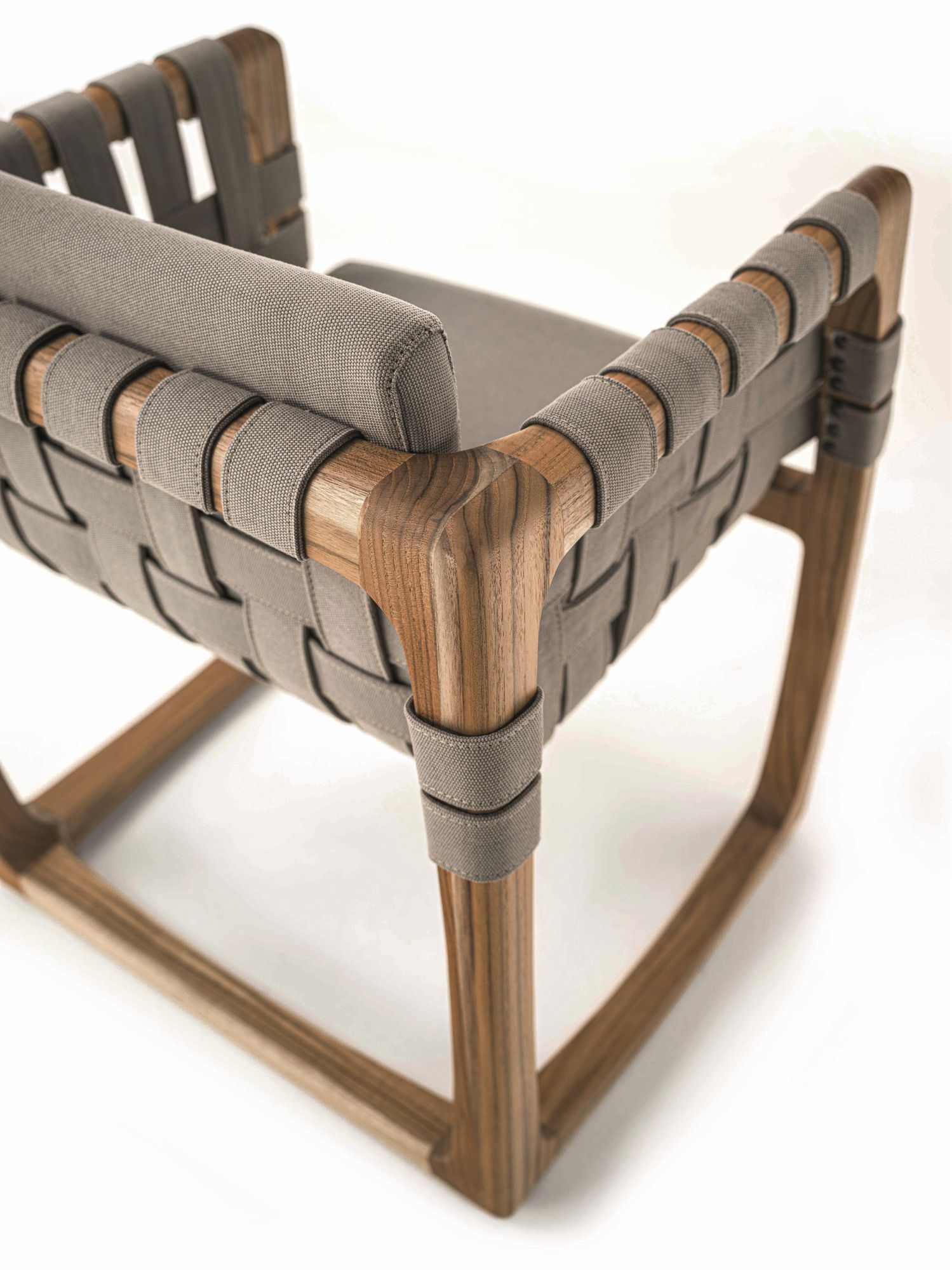 Тканевый садовый стул с каркасом из тикового дерева Riva 1920 бунгало ARCH-00002561 - Вид №1