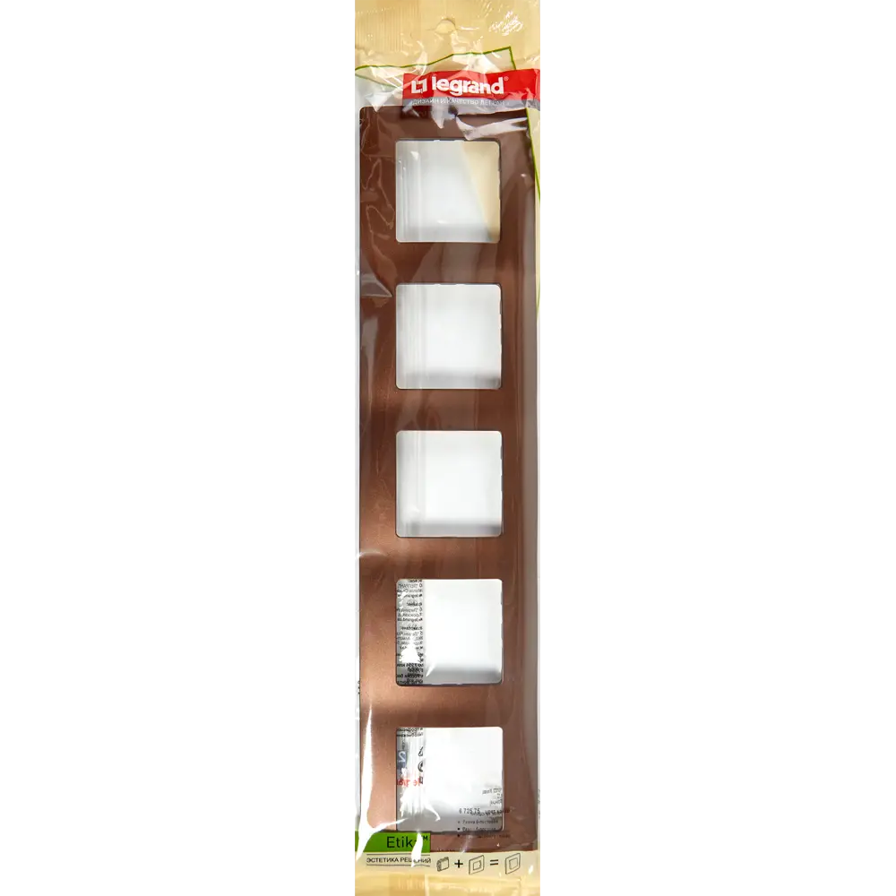 Рамка для розеток и выключателей Legrand Etika 5 постов, цвет какао 17356759 STLM-2016747 - Вид №4