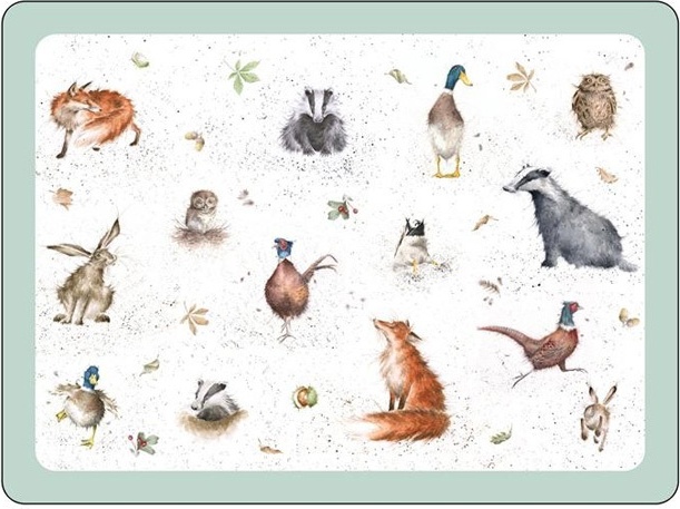 10583471 Pimpernel Набор подставок под горячее Pimpernel Забавная фауна 40х30см, 4шт Пробка 