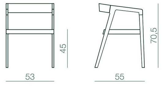 Bedont Кресло из ясеня с мягкими подлокотниками Drive B52 c00s / c00l / p01s / p02s - Вид №1
