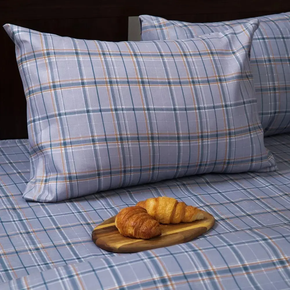 Комплект постельного белья Eclair Джекет евро полисатин серо-голубой 89396262 STLM-1383833 - Вид №3