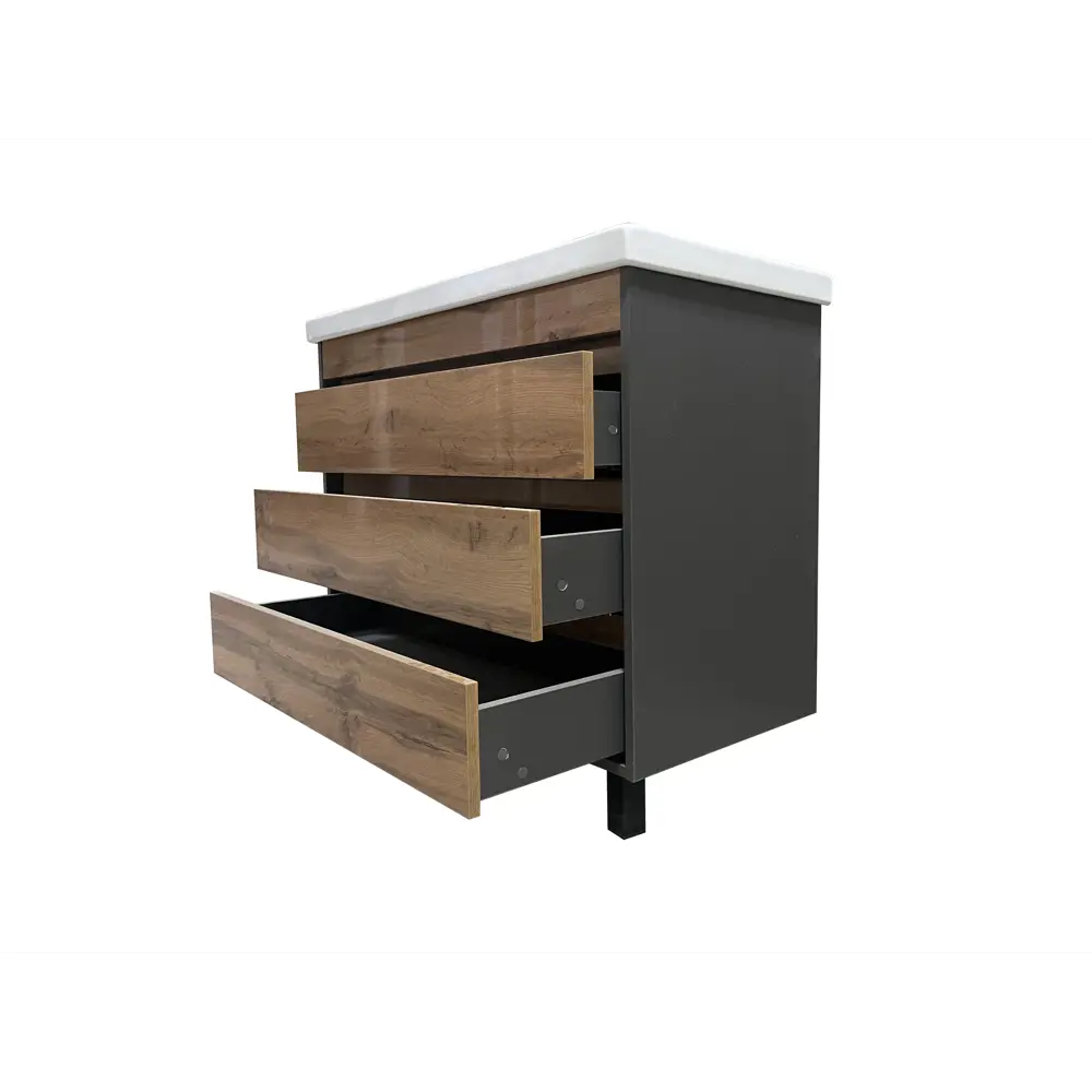 Тумба Santreyd Wood TWN100 для ванной с тремя ящиками, 100 см 88695640 STLM-0985263 - Вид №5